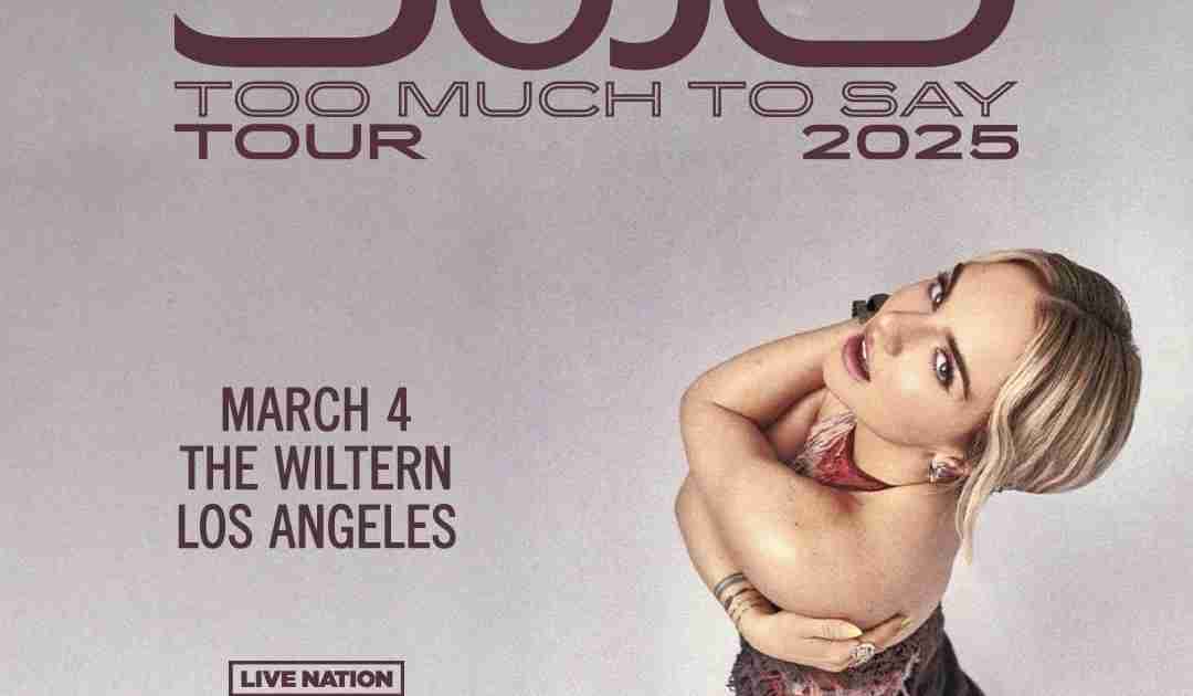 JoJo Too Much To Say Tour