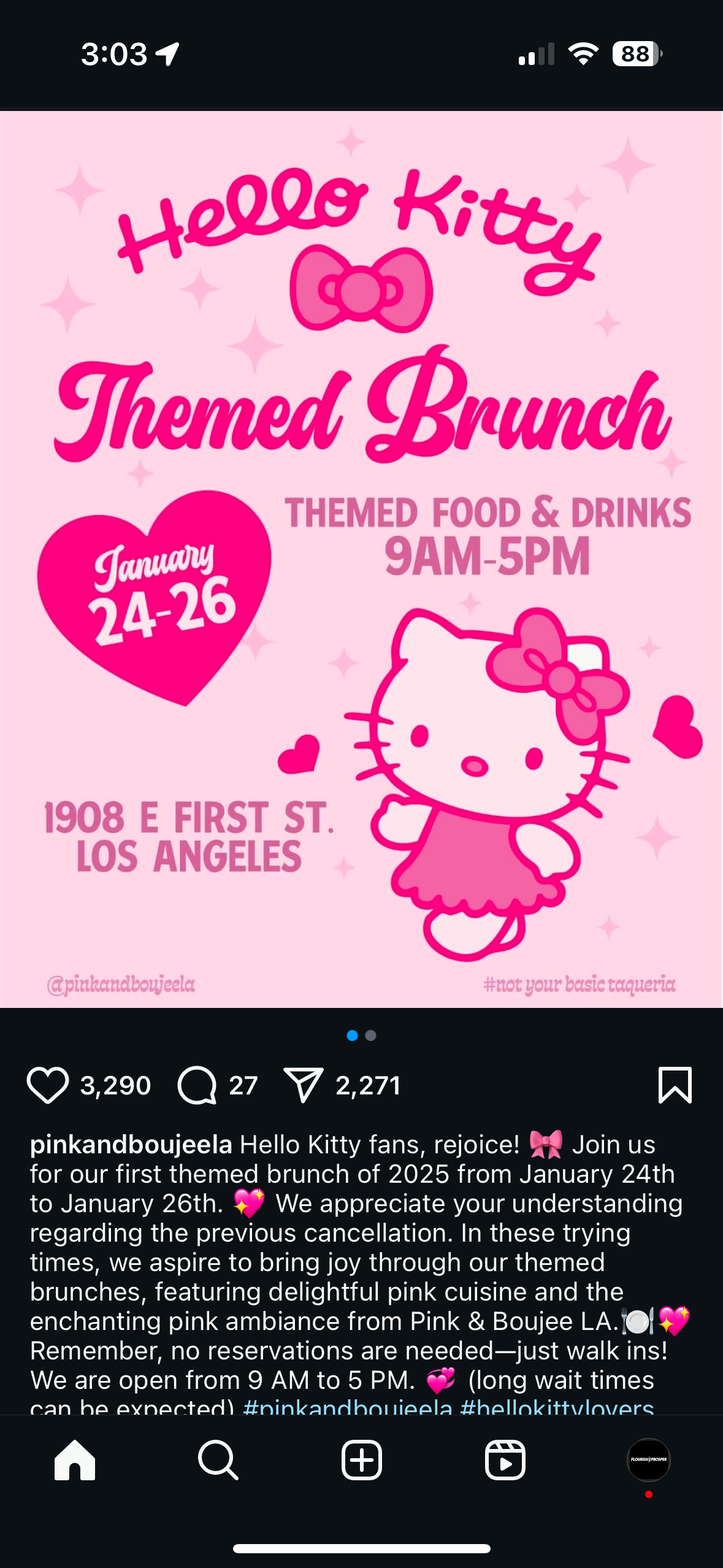 Hello Kitty Themed Brunch