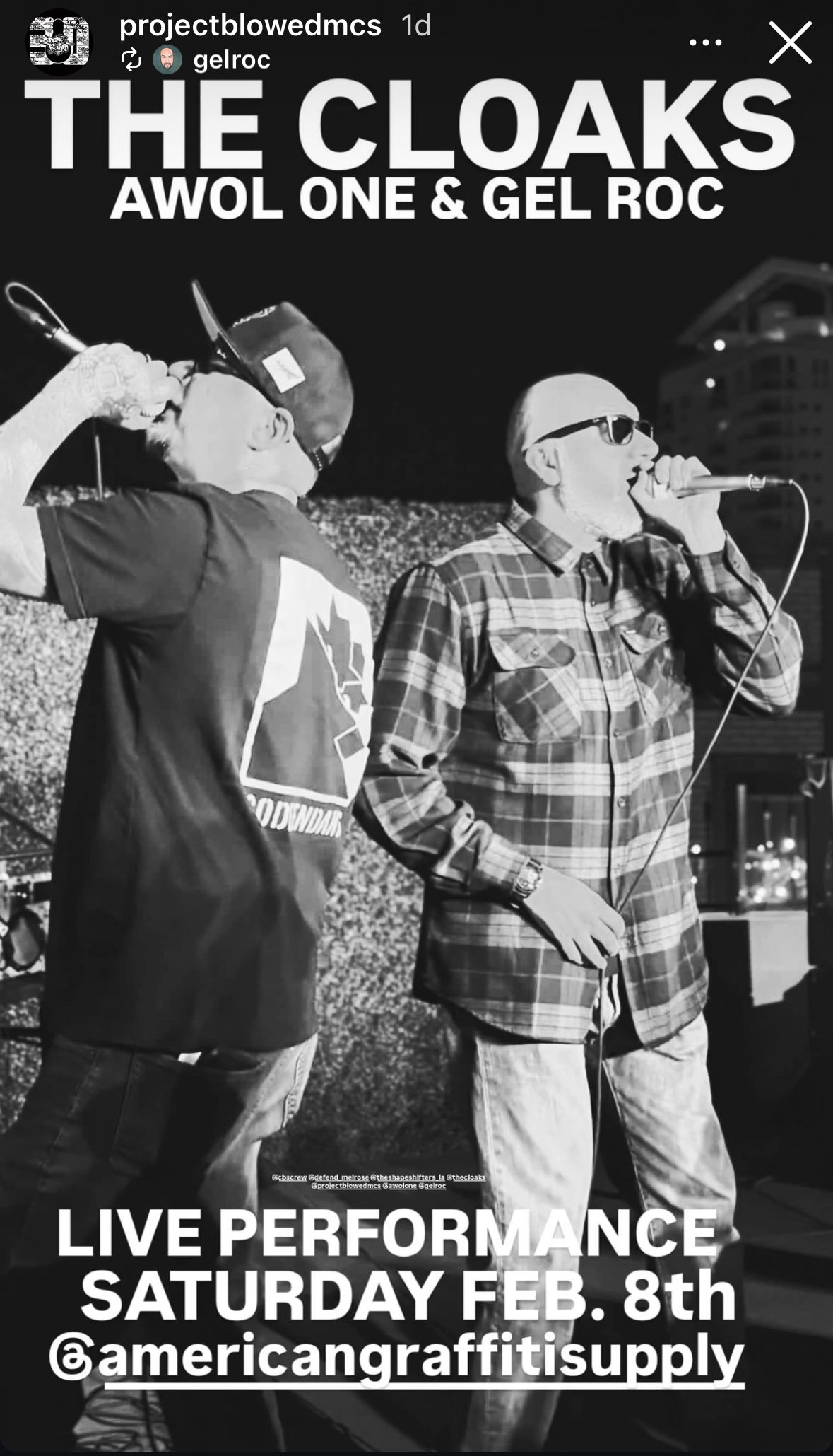 The Cloaks Live Performance